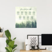 Arbres à pin vert 9 Tableau Mariage Sièges (Bureau à domicile)