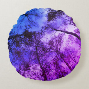 Arbres Air brossé polyester coussin de lancer rond
