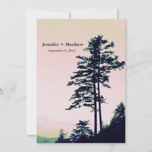 Arbres Amour | Invitation personnalisée pour céléb (Devant)