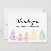 Arbres arc-en-ciel, confetti lesbienne Merci maria (Devant)