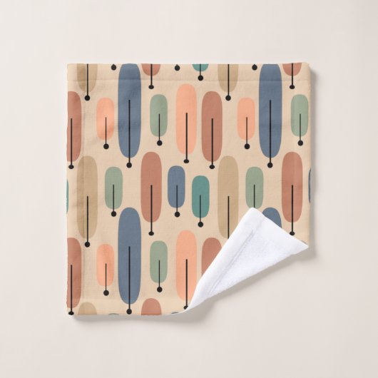 Arbres atomiques rétro (Gant de toilette)