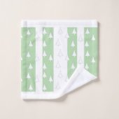 Arbres blancs + Grandes vertes Pastel (Gant de toilette)