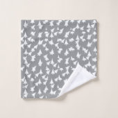 Arbres blancs gris (Gant de toilette)