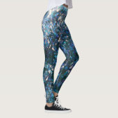 Arbres bleus Leggings d'art Abstrait (Droite)