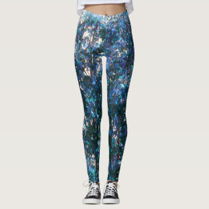 Arbres bleus Leggings d'art Abstrait