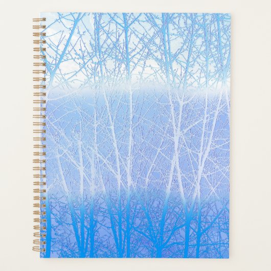 Arbres Brumeux Givrés Bleu Bébé (Devant)