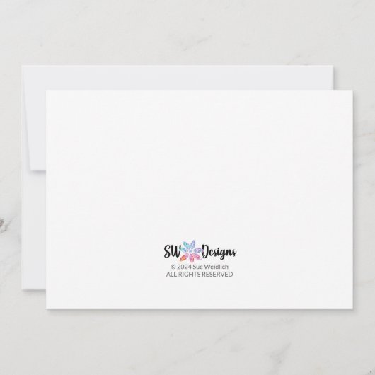 Arbres colorés Invitation de vacances (Dos)