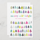 Arbres Colorés Lumineux Vacances Non Carte photo (Devant / Derrière)