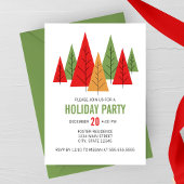 Arbres colorés modernes Fête Invitation