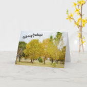 Arbres colorés Nature Art Carte d'anniversaire (Fleur jaune)