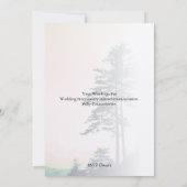 Arbres d'amour | Invitation personnalisée pour cél (Dos)