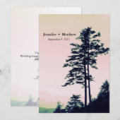 Arbres d'amour | Invitation personnalisée pour cél (Devant / Derrière)