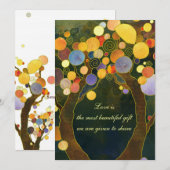 Arbres d'amour : Invitations formelles de mariage (Devant / Derrière)