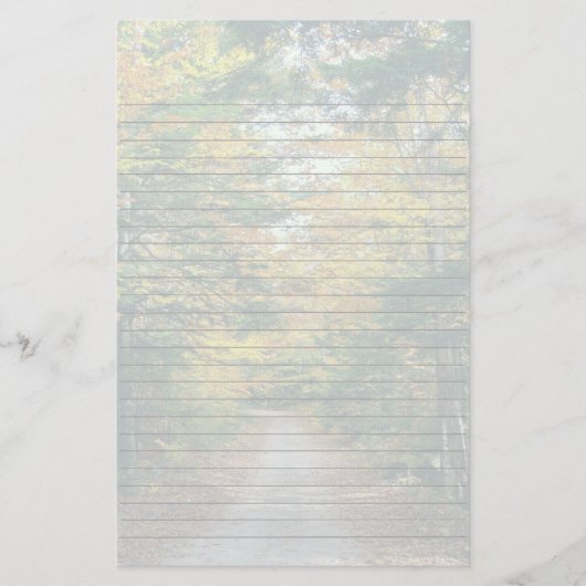 Arbres d'automne arrière-route papeterie saisonniè (Devant)