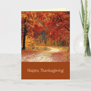 Arbres d'automne Décor Carte Thanksgiving
