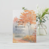Arbres d'automne en mouvement Faire-part (Debout devant)