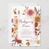 Arbres d'automne modernes Thanksgiving Invitation (Devant)