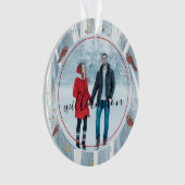 Arbres de bouleau de forêt d'hiver et photo (devant)