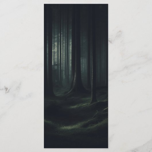 Arbres de forêt de Moody foncé au menu Mariage Twi (Dos)