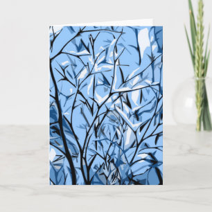 Arbres de neige de carte de voeux de Noël de