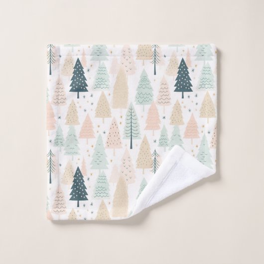 Arbres de Noël (Gant de toilette)