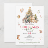 Arbres de Noël Arbres de fête Invitation (Devant / Derrière)