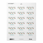 Arbres de Noël arc-en-ciel Étiquette (Feuille entière)