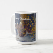Arbres de Noël bleus et dorés à la Mug nocturne (Devant gauche)
