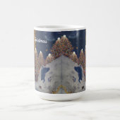 Arbres de Noël bleus et dorés à la Mug nocturne (Centre)