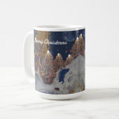 Arbres de Noël bleus et dorés à la Mug nocturne (Devant gauche)