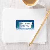 Arbres de Noël bleus Étiquettes de adresse de la c (En situation)