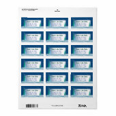 Arbres de Noël bleus Étiquettes de adresse de la c (Feuille entière)