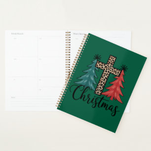 Arbres de Noël chrétiens croisés léopard 