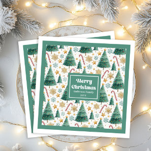 Arbres de Noël Contemporains Serviettes en Papier