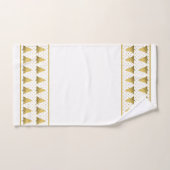 Arbres de Noël dorés (Serviette à main)