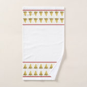 Arbres de Noël dorés (Serviette à main)