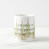 Arbres de Noël dorés Matin personne Mug (Centre)