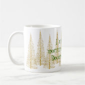 Arbres de Noël dorés Matin personne Mug (Gauche)