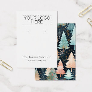 Arbres de Noël Earring Carte d'affichage
