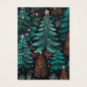 Arbres de Noël Earring Carte d'affichage (Dos)