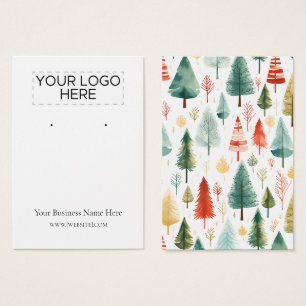 Arbres de Noël Earring Carte d'affichage
