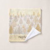 Arbres de Noël en argent d'or (Gant de toilette)