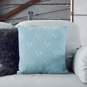 Arbres de Noël en bleu et blanc Lumbar Coussin