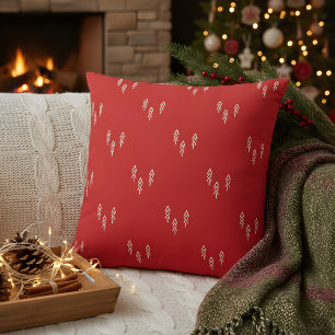 Arbres de Noël en Coussin Lumbar rouge et blanc