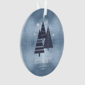 Arbres de Noël et flocons de neige Blue ID863 (devant)