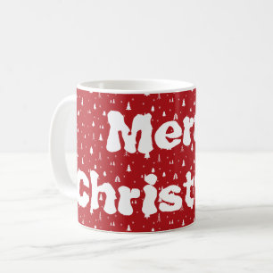 Arbres de Noël et flocons de neige Café Mug