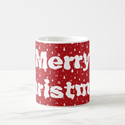 Arbres de Noël et flocons de neige Café Mug (Centre)