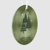 Arbres de Noël et flocons de neige Green ID863 (devant)