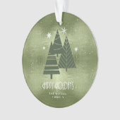 Arbres de Noël et flocons de neige Green ID863 (devant)