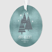 Arbres de Noël et flocons de neige Turquoise ID863 (devant)